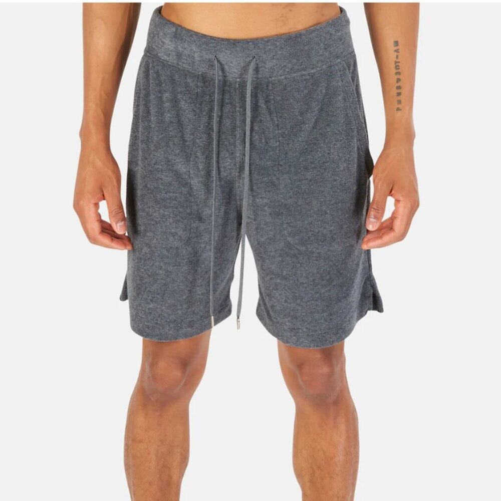 Blue & Cream Pool Terry Short Midnight Heather